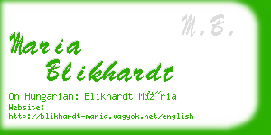 maria blikhardt business card